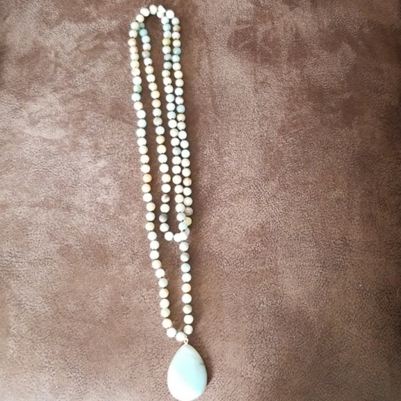 ♥️Bohemian Natural Stone  Pendant Necklace ❤ - Picture 2 of 8